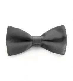 Papillon Farfalla Raso Uomo Unisex Cravattino Grigio Scuro Accessorio Elegante Cerimonia Casual Basic GIOSAL-CP1068A