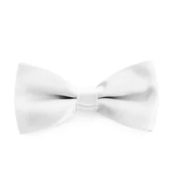 Papillon Farfalla Raso Uomo Unisex Cravattino Bianco Accessorio Elegante Cerimonia Casual Basic GIOSAL-CP1061A