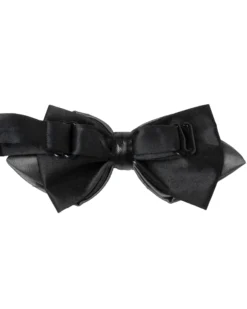 Papillon Uomo Unisex Con Punte Elegante Cerimonia Bicolore Tinta Unita Grigio Scuro GIOSAL-CP1135A