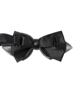 Papillon Uomo Unisex Con Punte Elegante Cerimonia Bicolore Tinta Unita Grigio Chiaro GIOSAL-CP1134A