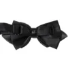 Papillon Uomo Unisex Con Punte Elegante Cerimonia Bicolore Tinta Unita Nero GIOSAL-CP1133A