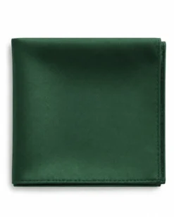 Pochette da taschino uomo unisex fazzoletto satinato tinta unita verde GIOSAL-FZ1001A