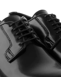 Scarpe Uomo Classiche Stringate Ecopelle Abrasivate Eleganti Cerimonia Derby Con Lacci Suola Di Gomma Casual Nero GIOSAL-S1277A