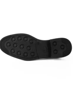Scarpe Uomo Classiche Stringate Ecopelle Abrasivate Eleganti Cerimonia Derby Con Lacci Suola Di Gomma Casual Nero GIOSAL-S1277A