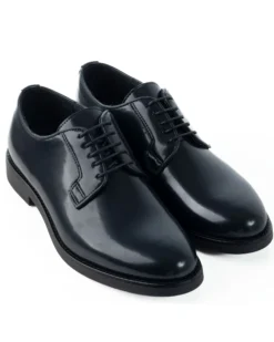 Scarpe Uomo Classiche Stringate Ecopelle Abrasivate Eleganti Cerimonia Derby Con Lacci Suola Di Gomma Casual Blu GIOSAL-S1278A