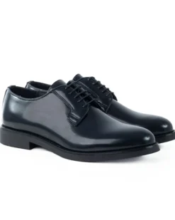 Scarpe Uomo Classiche Stringate Ecopelle Abrasivate Eleganti Cerimonia Derby Con Lacci Suola Di Gomma Casual Blu GIOSAL-S1278A