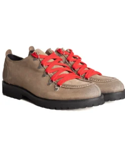 Scarpe Uomo Mocassini Ingegnere Con Ganci E Lacci Casual Camoscio Tinta Unita Beige GIOSAL-S1254A