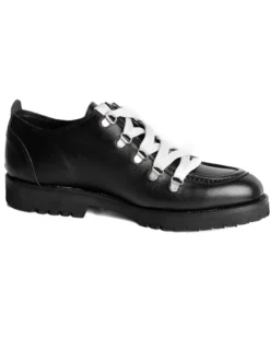 Scarpe Uomo Mocassini Ingegnere Con Ganci E Lacci Casual Ecopelle Tinta Unita Nero GIOSAL-S1255A