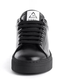 Scarpe Uomo Sneakers Ecopelle Nere Basic Casual Eleganti Sportive GIOSAL-S1187A