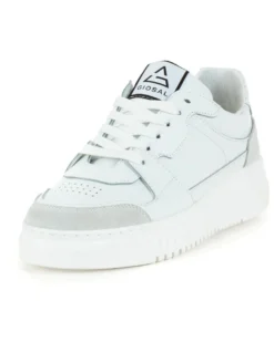 Scarpe Uomo Sneakers Ecopelle Camoscio Basic Bianco Casual Sportive GIOSAL-S1220A