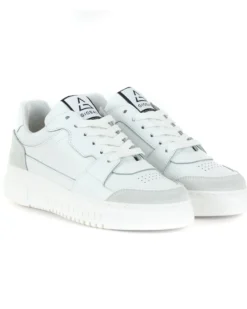 Scarpe Uomo Sneakers Ecopelle Camoscio Basic Bianco Casual Sportive GIOSAL-S1220A
