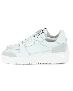 Scarpe Uomo Sneakers Ecopelle Camoscio Basic Bianco Casual Sportive GIOSAL-S1220A