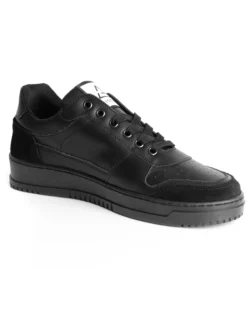 Scarpe Uomo Sneakers Ecopelle Camoscio Basic Nero Casual Sportive GIOSAL-S1253A