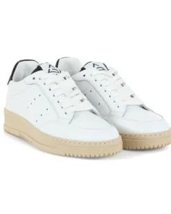 Scarpe Uomo Sneakers Ecopelle Basic Bianco Nero Casual Sportive GIOSAL-S1219A