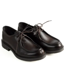 Scarpe Uomo Stringate Derby Lacci Eleganti Pelle Testa Di Moro S1302A