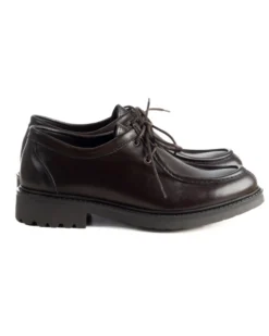 Scarpe Uomo Stringate Derby Lacci Eleganti Pelle Testa Di Moro S1302A