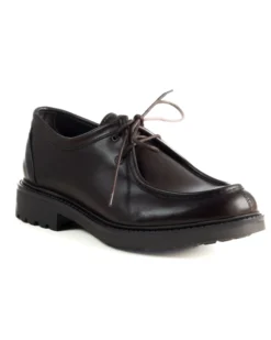 Scarpe Uomo Stringate Derby Lacci Eleganti Pelle Testa Di Moro S1302A