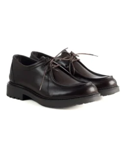 Scarpe Uomo Stringate Derby Lacci Eleganti Pelle Testa Di Moro S1302A