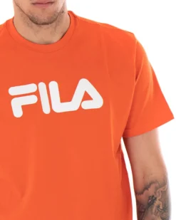 T-shirt Uomo Fila Classic Pure Tinta Unita Arancione Logo Maniche Corte GIOSAL-TS2434A