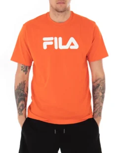 T-shirt Uomo Fila Classic Pure Tinta Unita Arancione Logo Maniche Corte GIOSAL-TS2434A