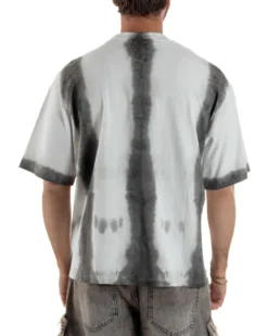 T-shirt uomo girocollo oversize fantasia tie-dye bianco GIOSAL-TS3262A
