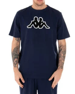 T-shirt Uomo Kappa Logo Zobi Casual Girocollo Basic Blu GIOSAL-TS2460A