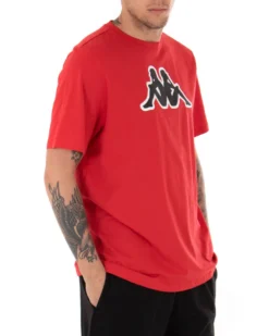 T-shirt Uomo Kappa Logo Zobi Casual Girocollo Basic Rosso GIOSAL-TS2459A