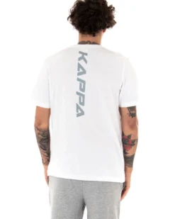 T-shirt Uomo Kappa Stampa Logo Cotit Retro Girocollo Bianco Girocollo Cotone GIOSAL-TS2478A