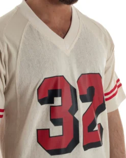 T-shirt uomo vintage football jersey scollo v traforata panna BERNA M-261248