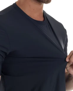 T-shirt viscosa no stiro basic blu GIOSAL-TS3128A
