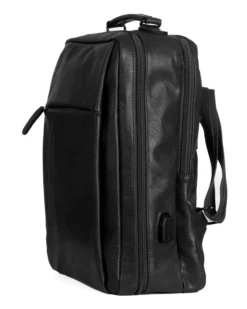 Zaino elegante moderno uomo unisex business travel ecopelle nero GIOSAL-ZU1144A