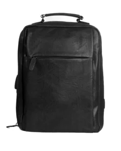 Zaino elegante moderno uomo unisex business travel ecopelle nero GIOSAL-ZU1144A
