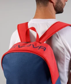 ZAINO GIVOVA MASTER BLU ROSSO Nylon Unisex Sportivo Regolabile Con Zip Con Portachiavi Multitasche Casual GIOSAL