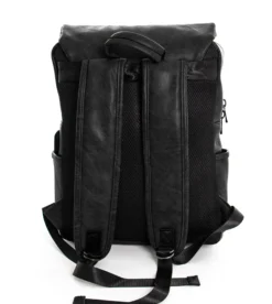 Zaino zainetto da spalla borsa uomo unisex ecopelle nero GIOSAL-ZU1137A