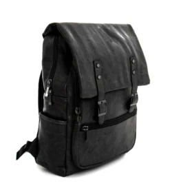 Zaino zainetto da spalla borsa uomo unisex ecopelle nero GIOSAL-ZU1137A