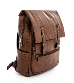 Zaino zainetto da spalla borsa uomo unisex ecopelle cuoio marrone GIOSAL-ZU1136A